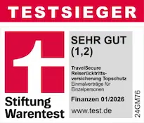 FINANZTEST Testsieger SEHR GUT Topschutz Einzelperson